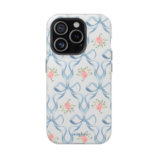 Coquette Blue Bow Magsafe iPhone Case